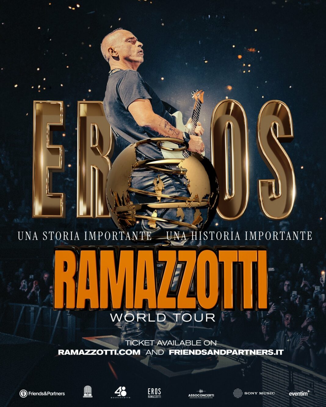 Eros Ramazzotti 2026 & 2027 tour poster